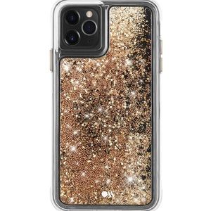 CASE-MATE Gold Waterfall Snow Globe Liquid Glitter iPhone 11 PRO MAX Hard Case